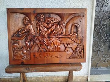 pannello noce in massello per Fornaio