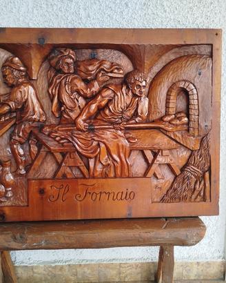 pannello noce in massello per Fornaio