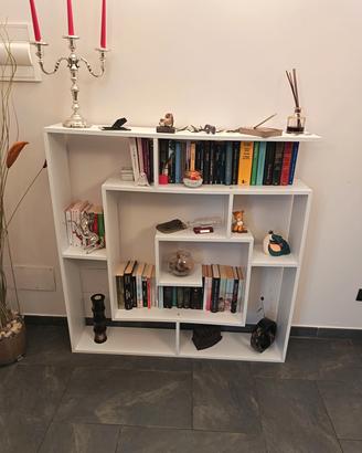 Libreria bianca a scomparti 126x126x22