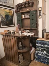 mobile bar tirolese legno rovere massello