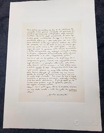 Giulio Andreotti rara lettera autografa originale.