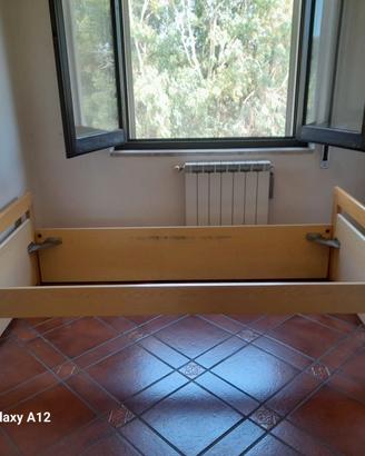 letto completo con rete a doghe