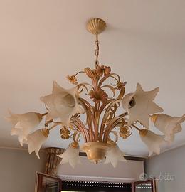 lampadario vintage fiorentino floreale shabby chic
