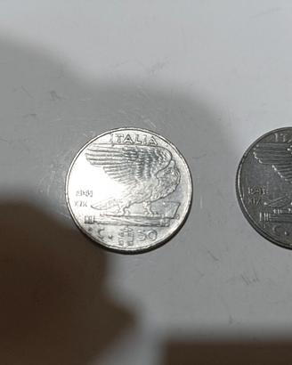 2 Monete 50 Cent.1941