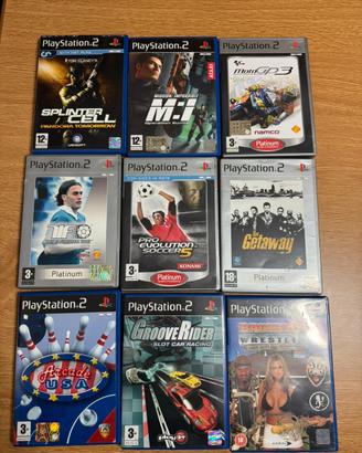 Lotto di 9 giochi originali per PlayStation 2