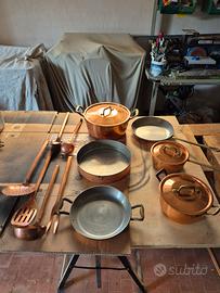 Set pentole rame + accessori