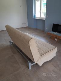 Divano letto tre posti 3 - beige come nuovo