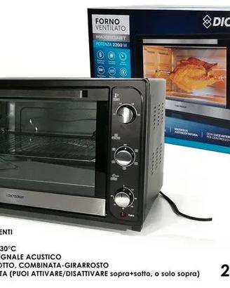 Forno Elettrico Girarrosto 66L 2200W