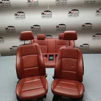 Set sedili in pelle rosso bmw serie 1 e82 120d cou