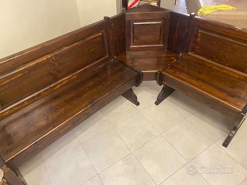 Panca in legno completamente restaurata