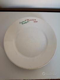 piatto ristorante Smeraldo vintage anni 50 