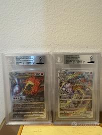 Pokemon  BGS 9, Charizard Vstar & Mewtwo Vstar.