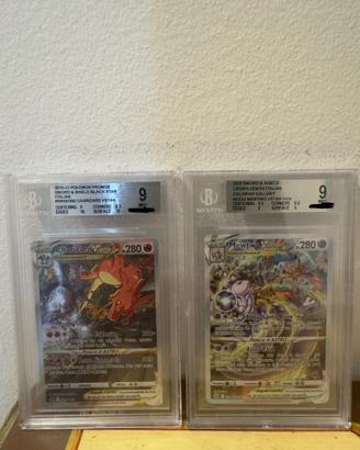 Pokemon  BGS 9, Charizard Vstar & Mewtwo Vstar.