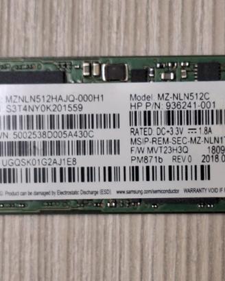 SSD SAMSUNG da 512GB  - MZNLN512HAJQ-000H1