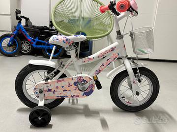 Bicicletta da bambina 2-5 anni con cerchi da 12,5