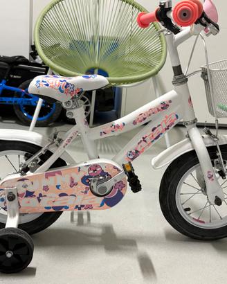 Bicicletta da bambina 2-5 anni con cerchi da 12,5