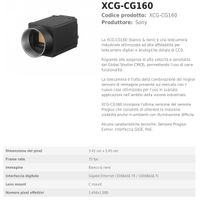 SONY XCG-CG160 Telecamera industriale Sony monocro