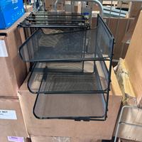 Porta-documenti in metallo per scrivania/ufficio