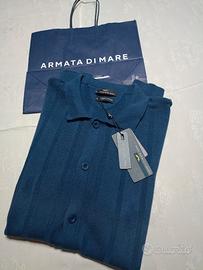 Polo aperta 100% cotone Armata di Mare nuova 