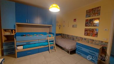 Cameretta a ponte, terzo letto e cassettiera