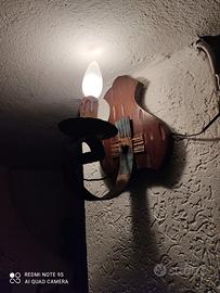 Antica applique in legno ferro battuto arte povera