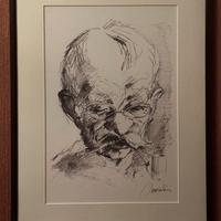 Nr. 2 quadri "Savioli" con soggetto viso uomo