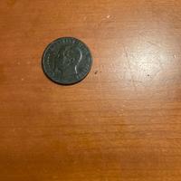 Moneta 10 centesimi 1863 con vittorio emanuele II