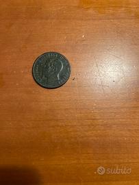 Moneta 10 centesimi 1863 con vittorio emanuele II