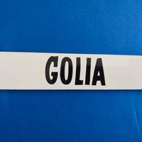 Targhetta smaltata Golia anni 70