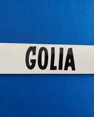 Targhetta smaltata Golia anni 70