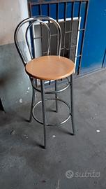 Sgabello design legno acciaio come nuovo