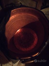 Pentolone di rame con coperchio