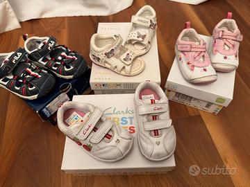 12 paia scarpe di marca per bimbi - tg 19 20 21 22