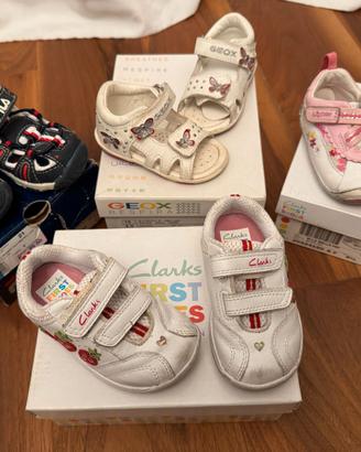 12 paia scarpe di marca per bimbi - tg 19 20 21 22