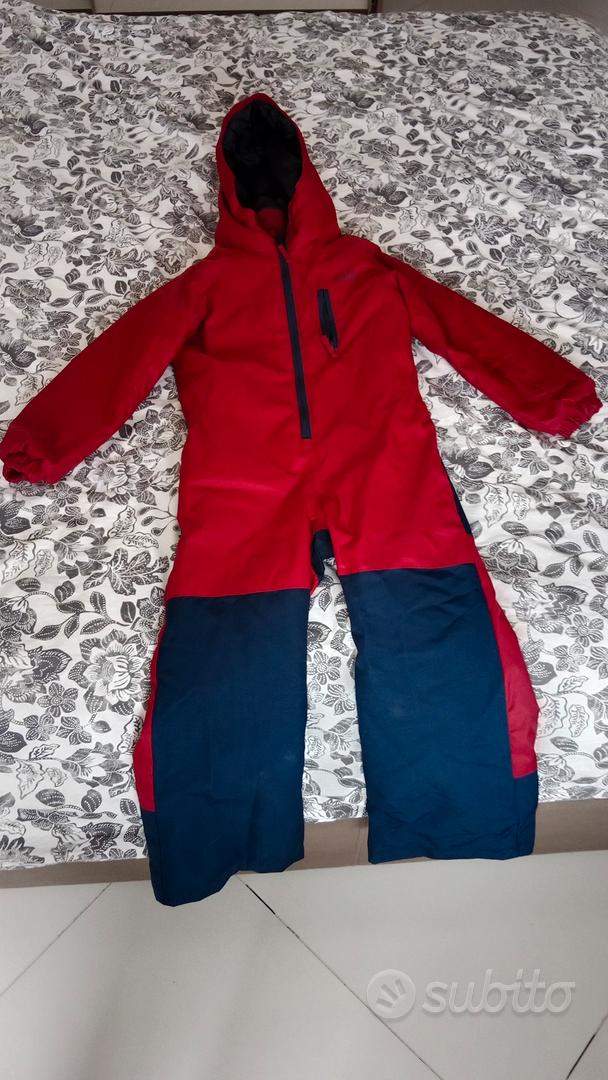 Tuta sci bambino 100 bordeaux e blu WEDZE