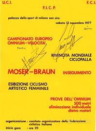 Depliant originale ciclismo Campionato Europeo '77