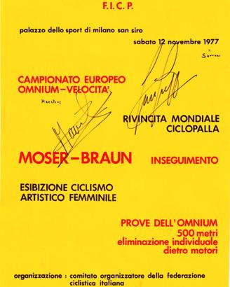 Depliant originale ciclismo Campionato Europeo '77