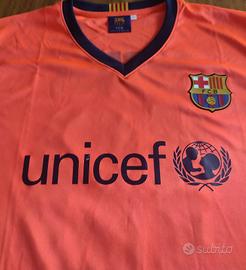 maglia di messi con logo barcellona