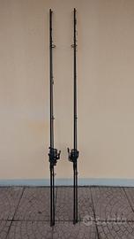Canne Carpfishing più mulinelli 