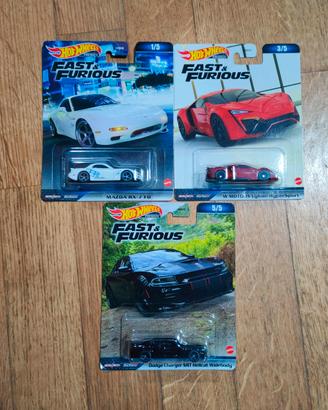 Set 3 hot wheels fast and furious 