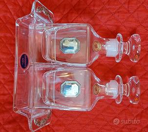 saliera pepiera in cristallo e argento 925