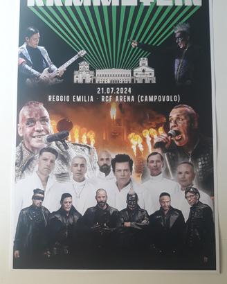 RAMMSTEIN locandina concerto a REGGIO EMILIA