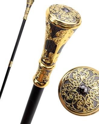 ART - Bastone da Passeggio floreale elegante Gold