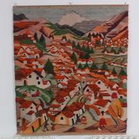 Arazzo  fatto   a mano in lana 128 X 125