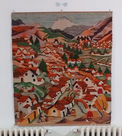 Arazzo  fatto   a mano in lana 128 X 125