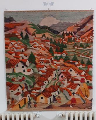 Arazzo  fatto   a mano in lana 128 X 125