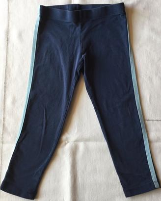 Brums - Leggings bambina blu con fasce laterali