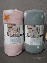 set 2 coperte in pail nuove 