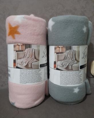 set 2 coperte in pail nuove 