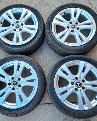 4 CERCHI MERCEDES 17+GOMME CLASSE A W176 ORIGINALI
